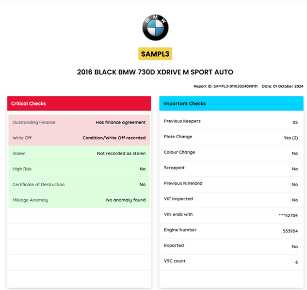 TTC Report – Premium UK Vehicle History Check